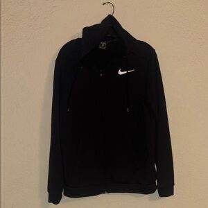 Nike Black and White Windbreaker with High Collar